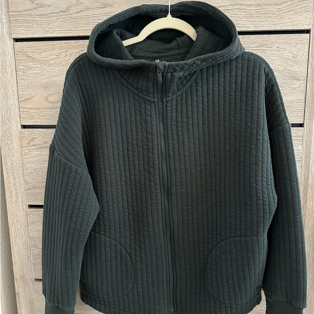 Women’s Quilted Hooded Jacket - Dark Green